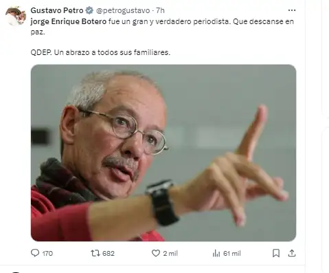 Falleció el reconocido periodista Jorge Enrique Botero a los 68 años de edad
