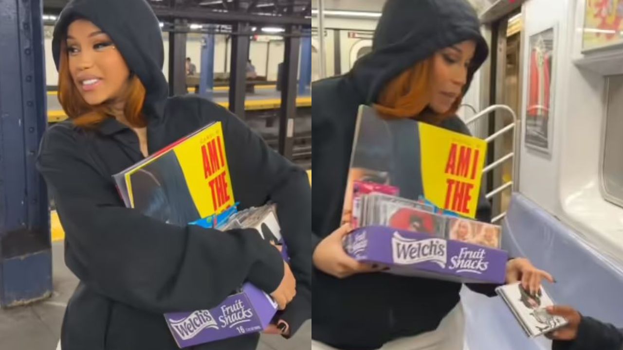 Cardi B vendió su nuevo álbum en el metro de Nueva York: